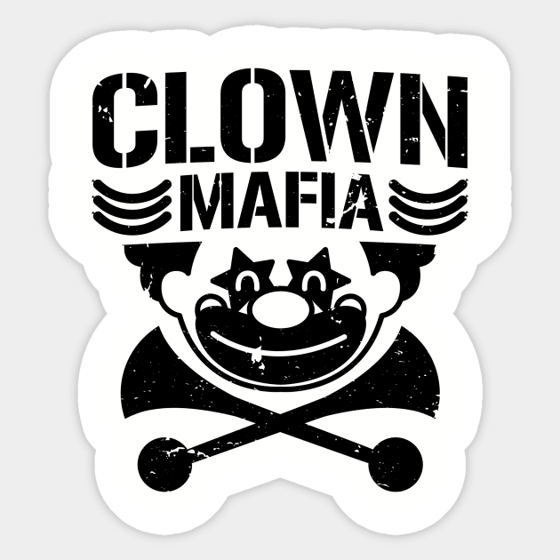 Clown Mafia (black) Sticker by JMDCO